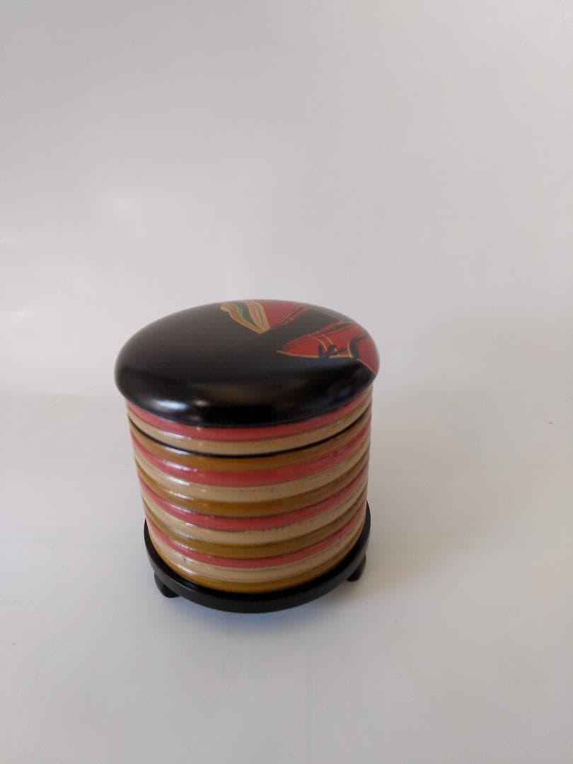 中村宗悦 作 歌仙 貝桶型茶器 漆絵 共箱 共布 漆器 漆芸 抹茶 茶道具 新品