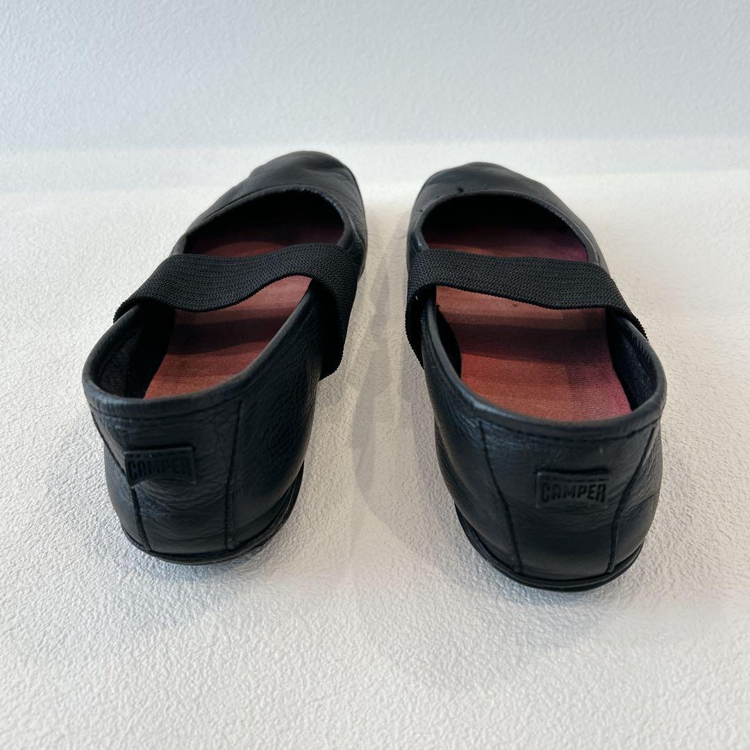 定番✨CAMPER ライトニナ　フラットシューズ　ブラック 36 レザー　黒
