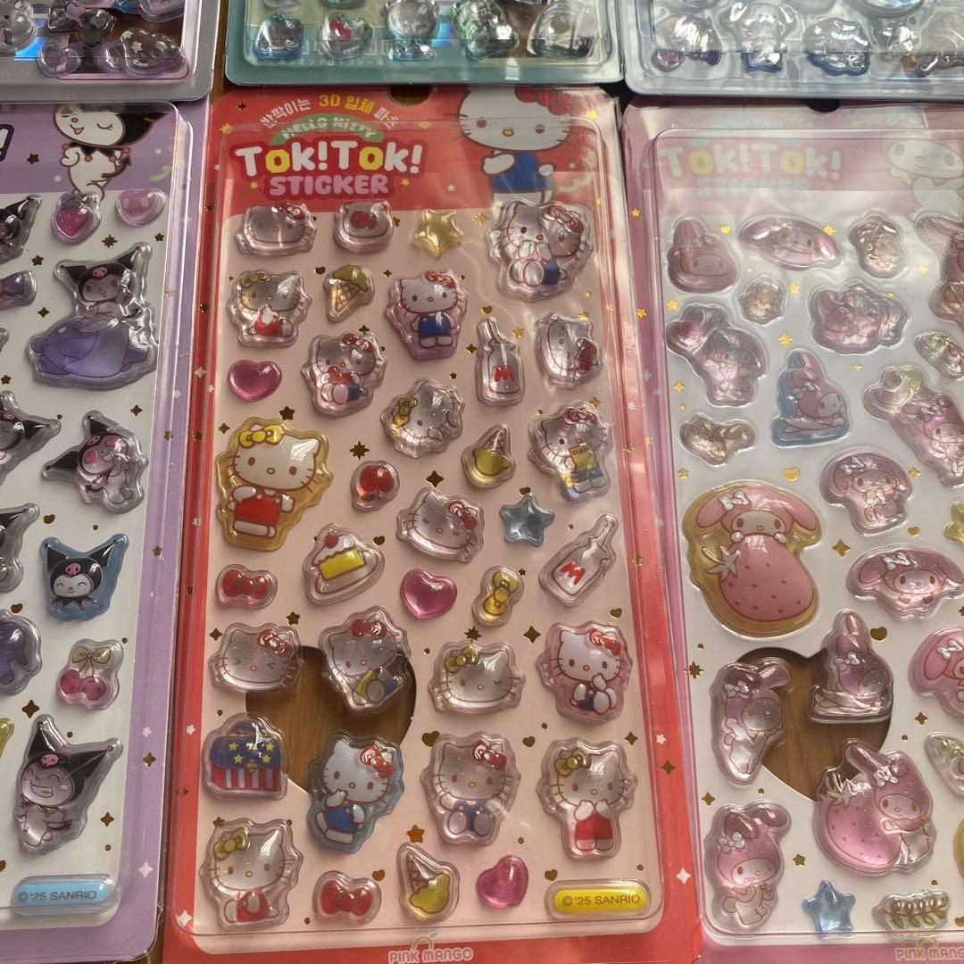 正規品ボンボンドロップシール　海外サンリオぷっくりシール　ウォーターシール