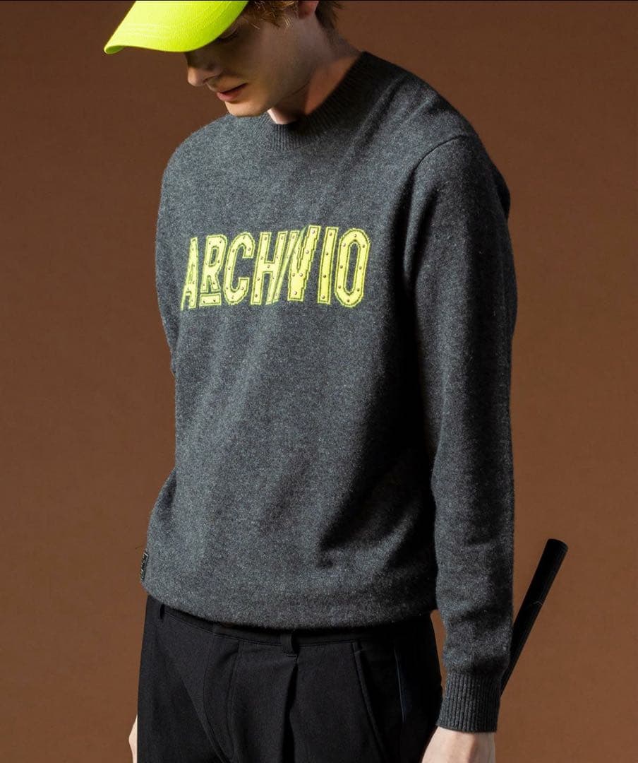 新品　アルチビオ　メンズ　カシミヤ100% ニット長袖プルオーバー　セーター