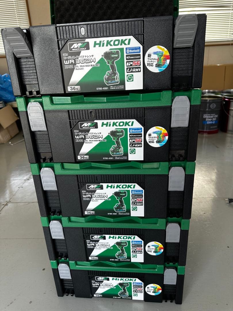 値下げ！HiKOKI WR36DH 36V システムケース２のみ×5箱 新品