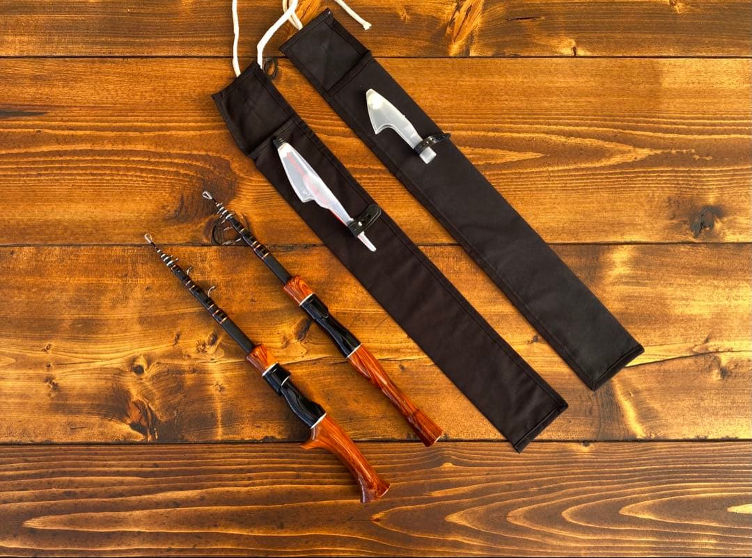 テレスコロッド　ベイト　スピニング　2本セット　5ft3inch トラウトロッド