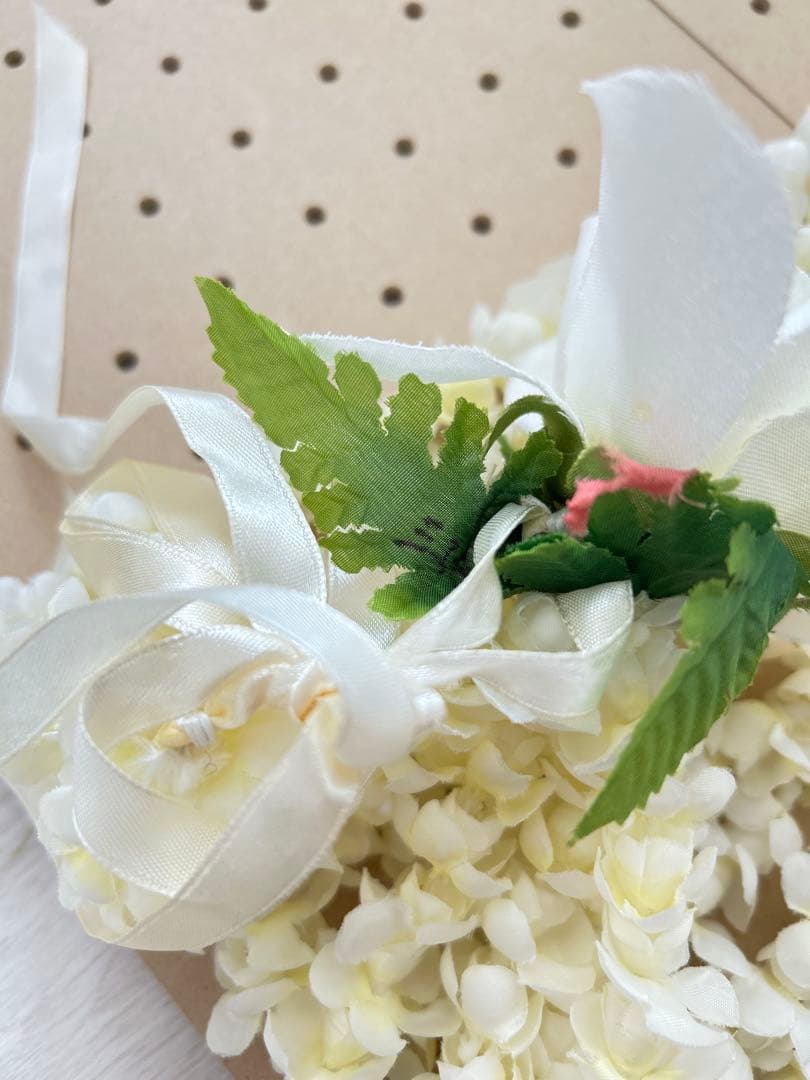 3058. フラダンス　タヒチアン　レイ　フラワーレイ　ピカケ　5連　ホワイト系