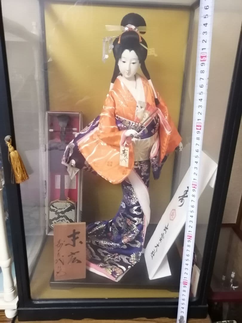 日本人形 尾山人形 芸者 芸姑 芸妓 末広 寿喜代作