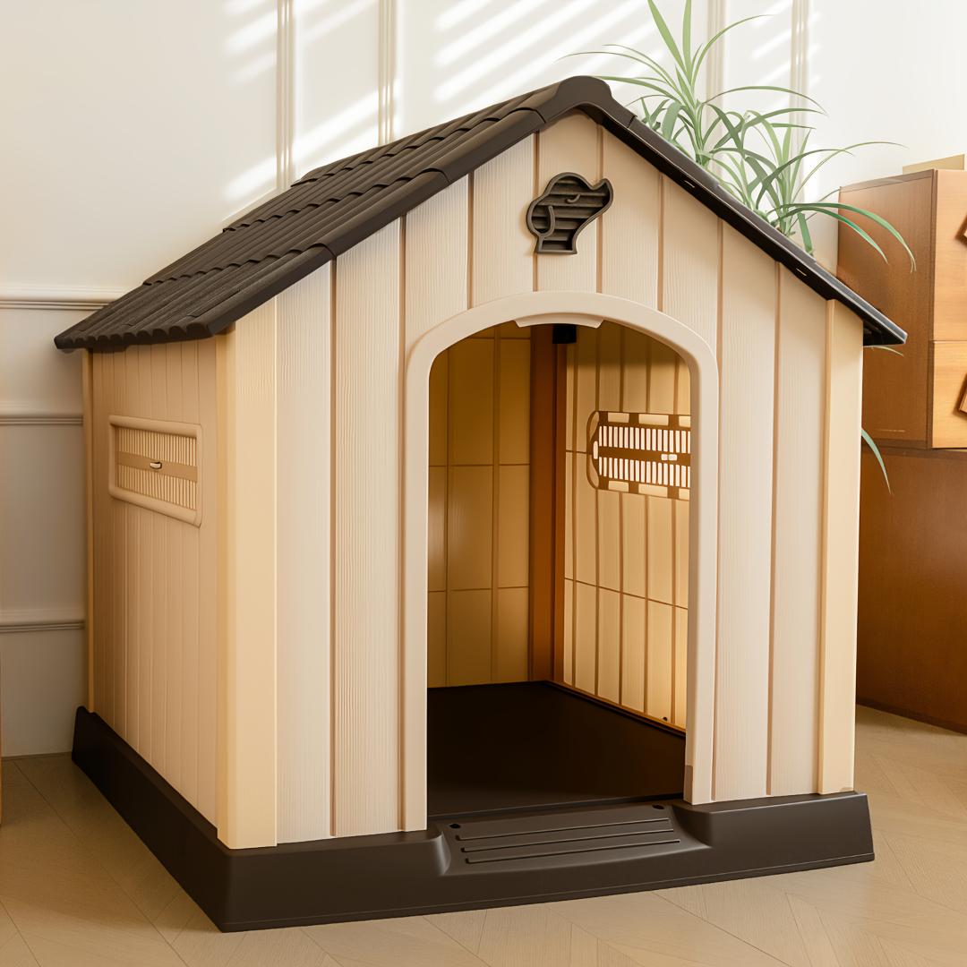 屋外用プラスチックペットハウス 耐候四季対応 頑丈通気 小動物向け 可搬式