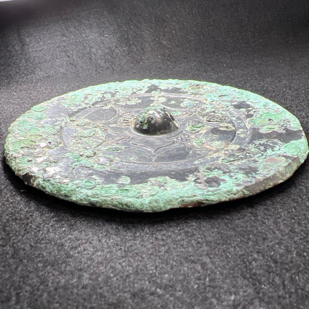 中国宋時代　古銅古鏡　写ります　239g/12.4㎝　東Y8-0206☆2F