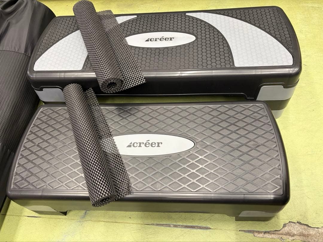 クレエ　creer エクササイズステップ台　踏み台二つセット　マットセット