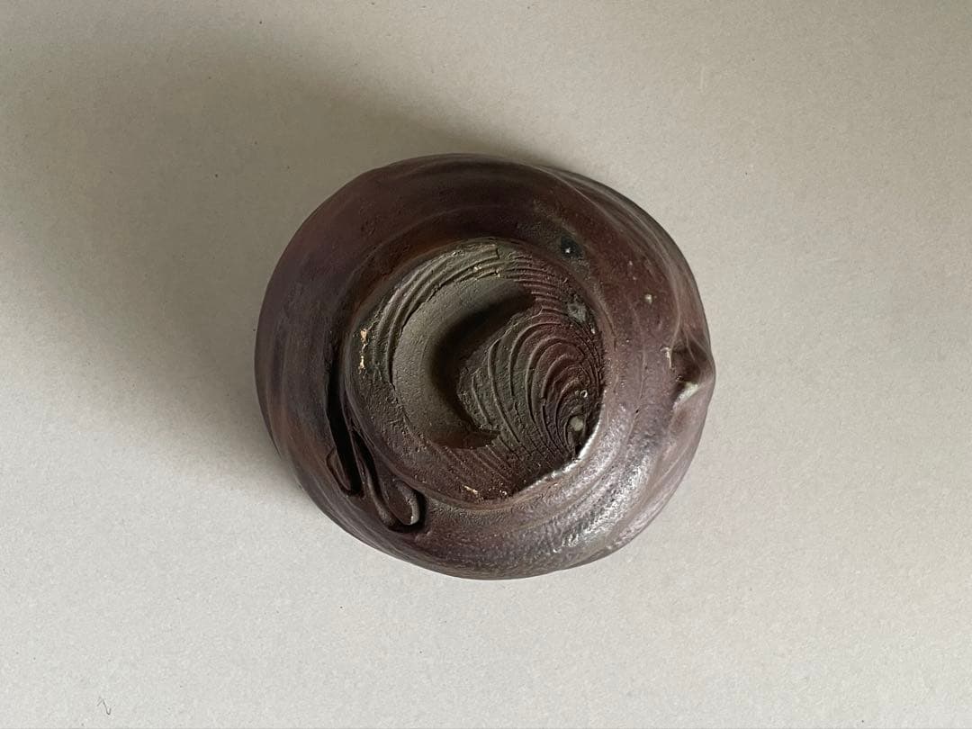 島武己(武巳) 茶碗 お碗 共箱付き やちむん 焼締め 茶道具　検索:國吉清尚