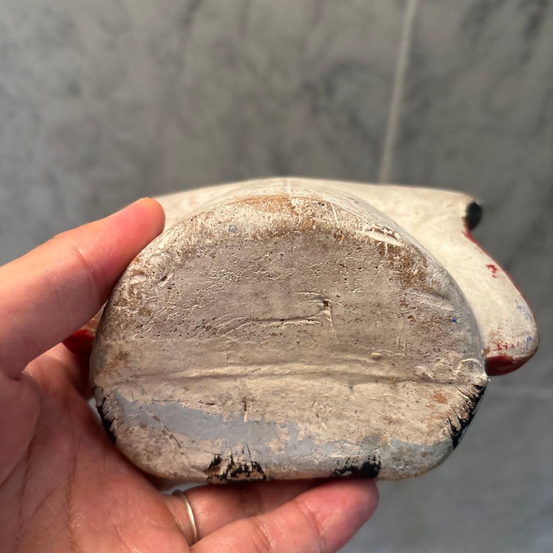 アンティーク約100年前瞳やおでこ、笑顔が美しく着物が素敵な金運、幸福を招く福助