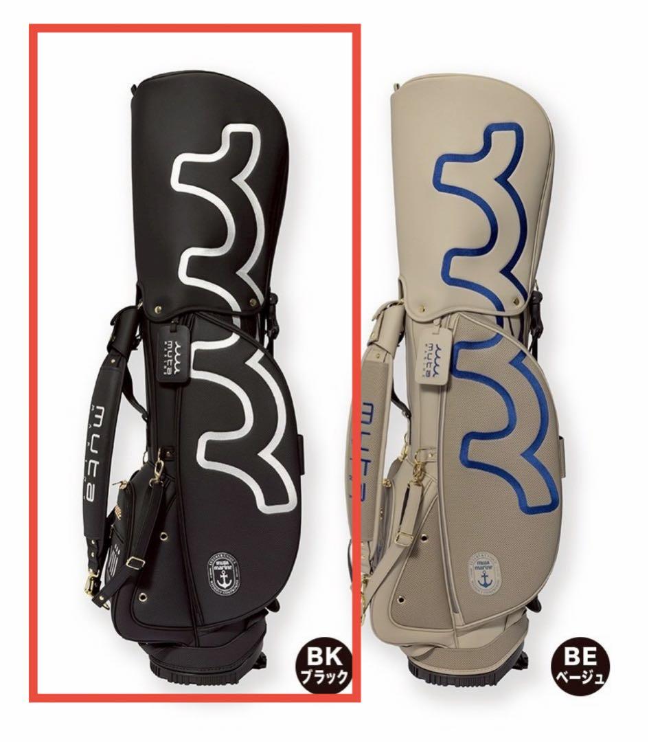 MUTA MARINE キャディバッグ ブラック エシカルレザー