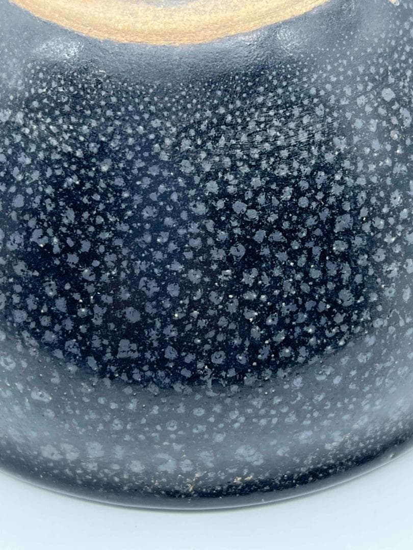 宋時代　黑釉油滴天目茶碗 建窯茶盞 旧家蔵出し 唐物　古賞物(A-59)