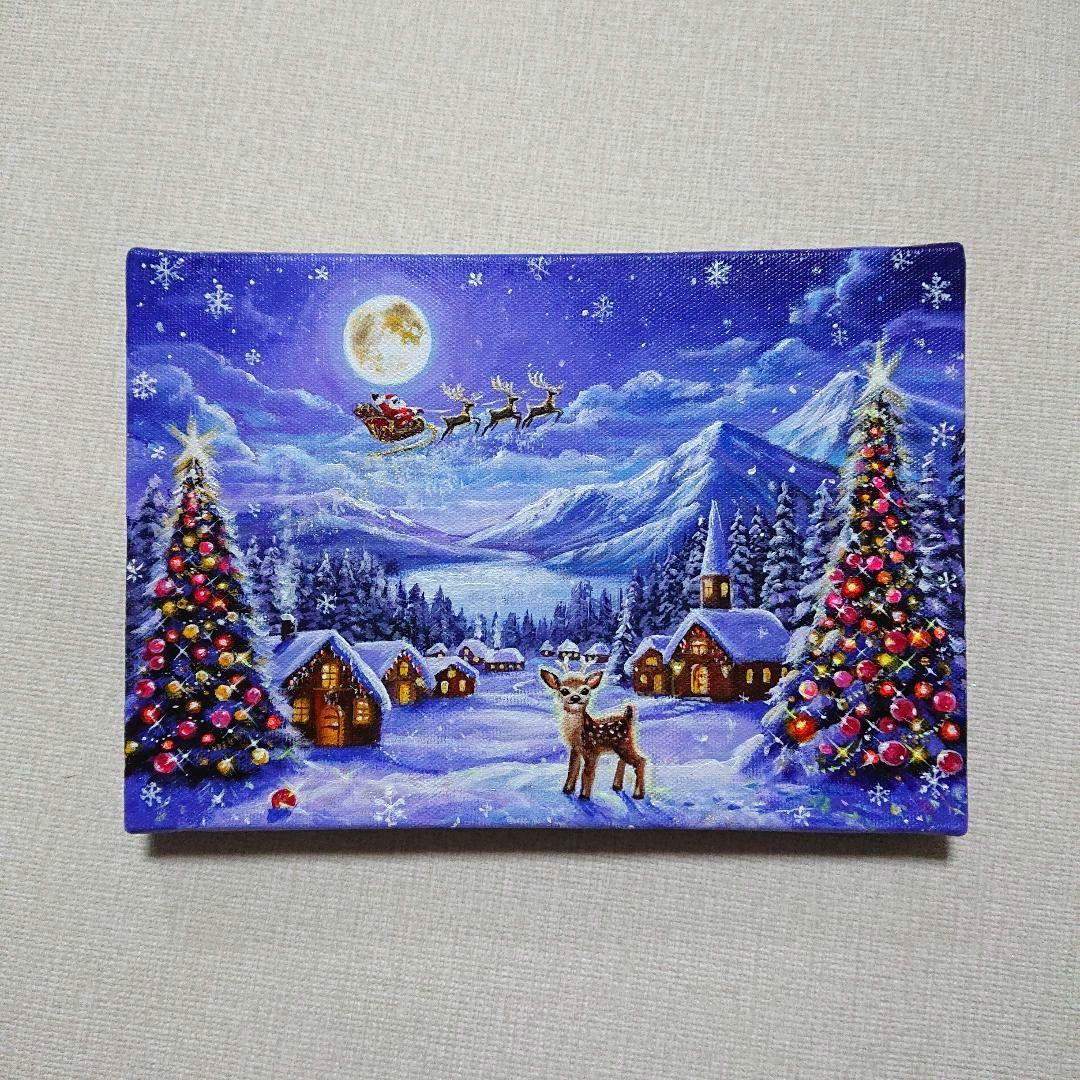 k*☆様 『月を眺めて』アクリル画 SM 風景画 絵画