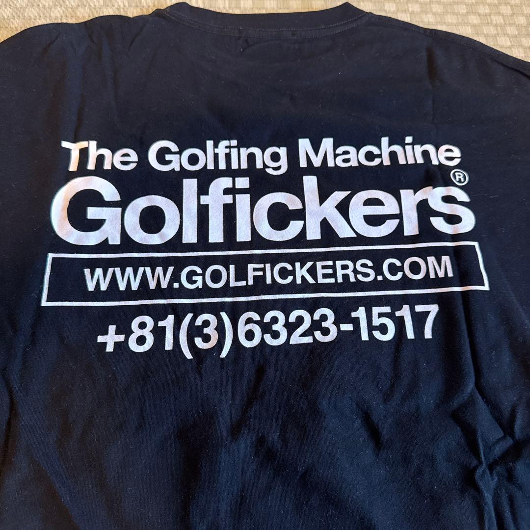 ゴルフィッカーズ　Golfickers ロゴ入り 黒 長袖Tシャツ