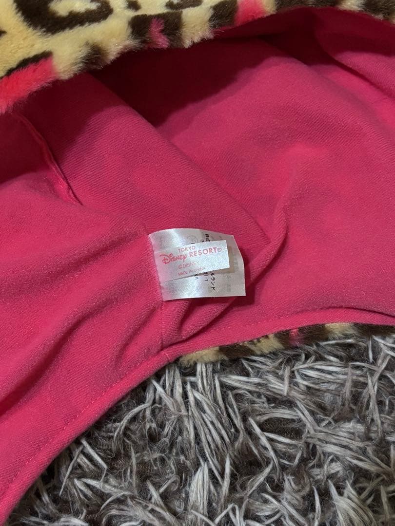 ディズニーミニーヒョウ柄マフラーキャップ