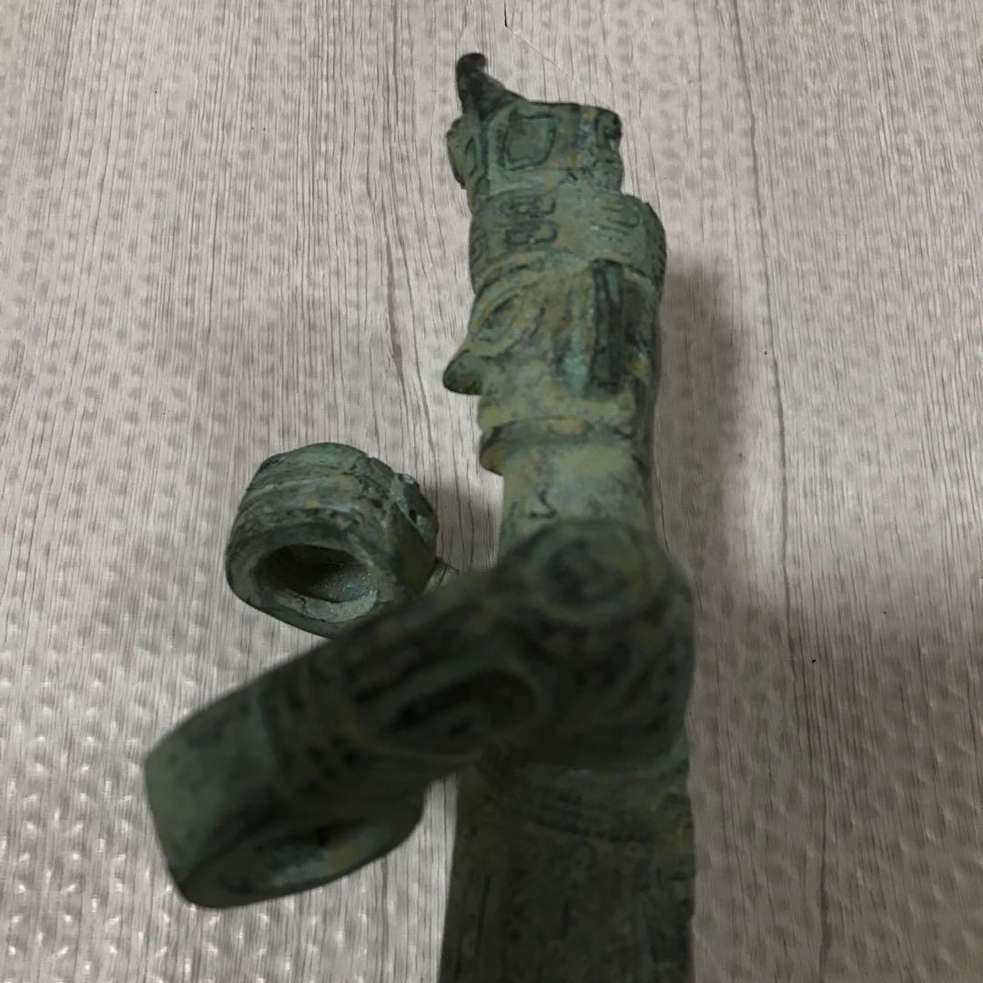 三星堆　立人像レプリカ　精密ブロンズ