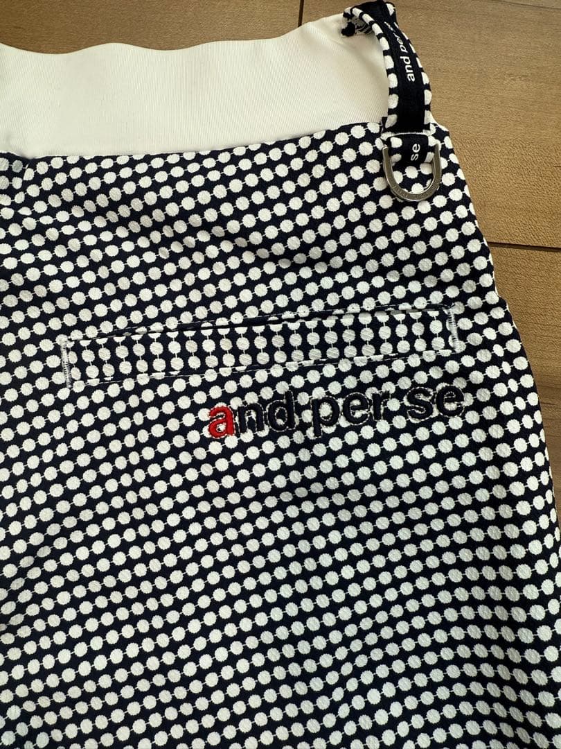 and per se ドット柄 ゴルフパンツ