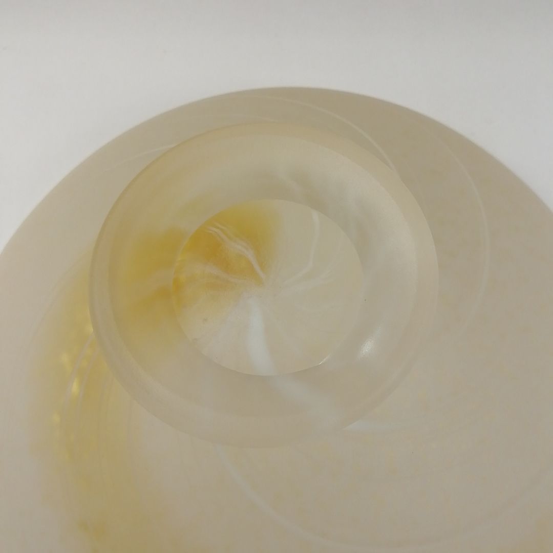 Ｔ４５１　茶碗　『瑠璃の匠』『ガラス平茶碗』『原田宗春 作』共箱　抹茶碗　茶道具