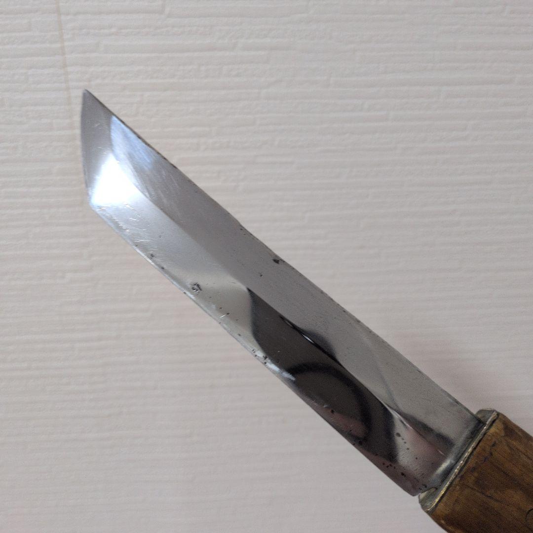 日本刀　残欠　合法サイズ　竹製ハンドル　錦鯉　レザーシース