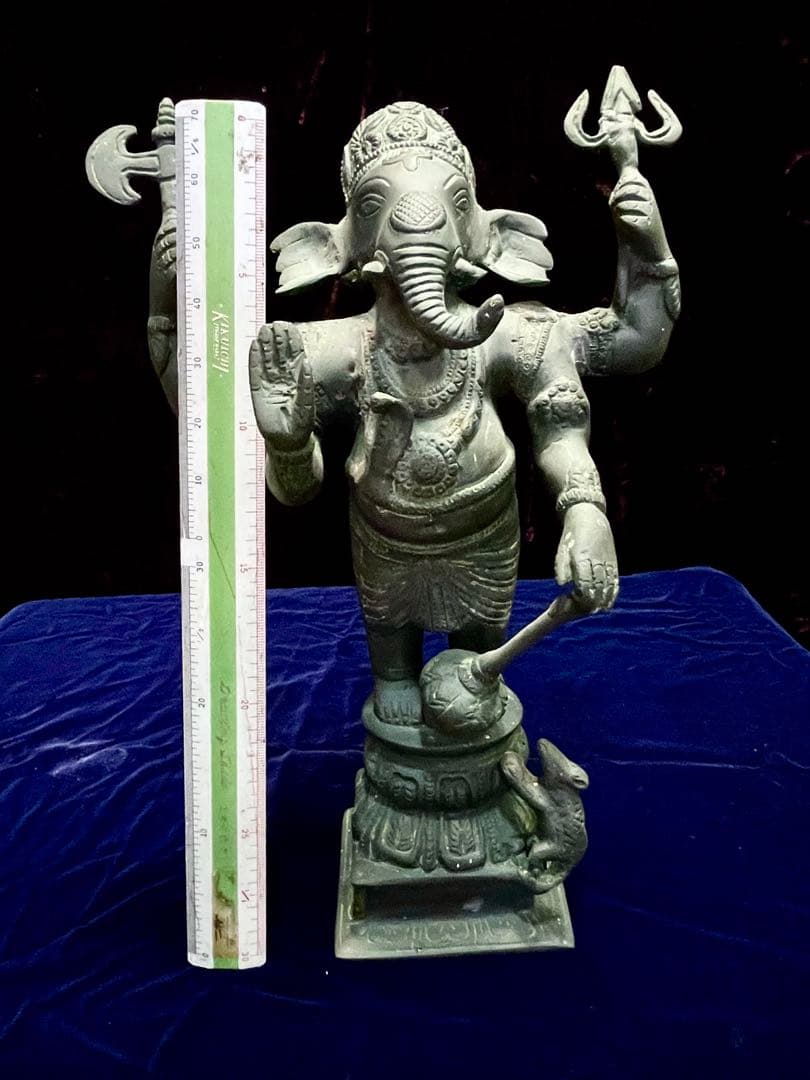 値下げ！ブロンズ製ガネーシャ神像高さ33cm重さ3.4kg