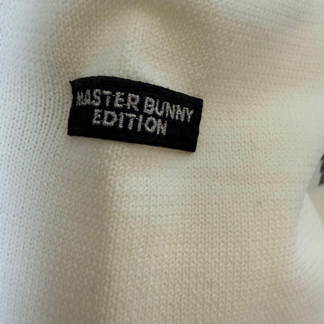 現行モデル　防寒　蓄熱　裏地付　マスターバニー　ニット　M〜L相当　白　セーター