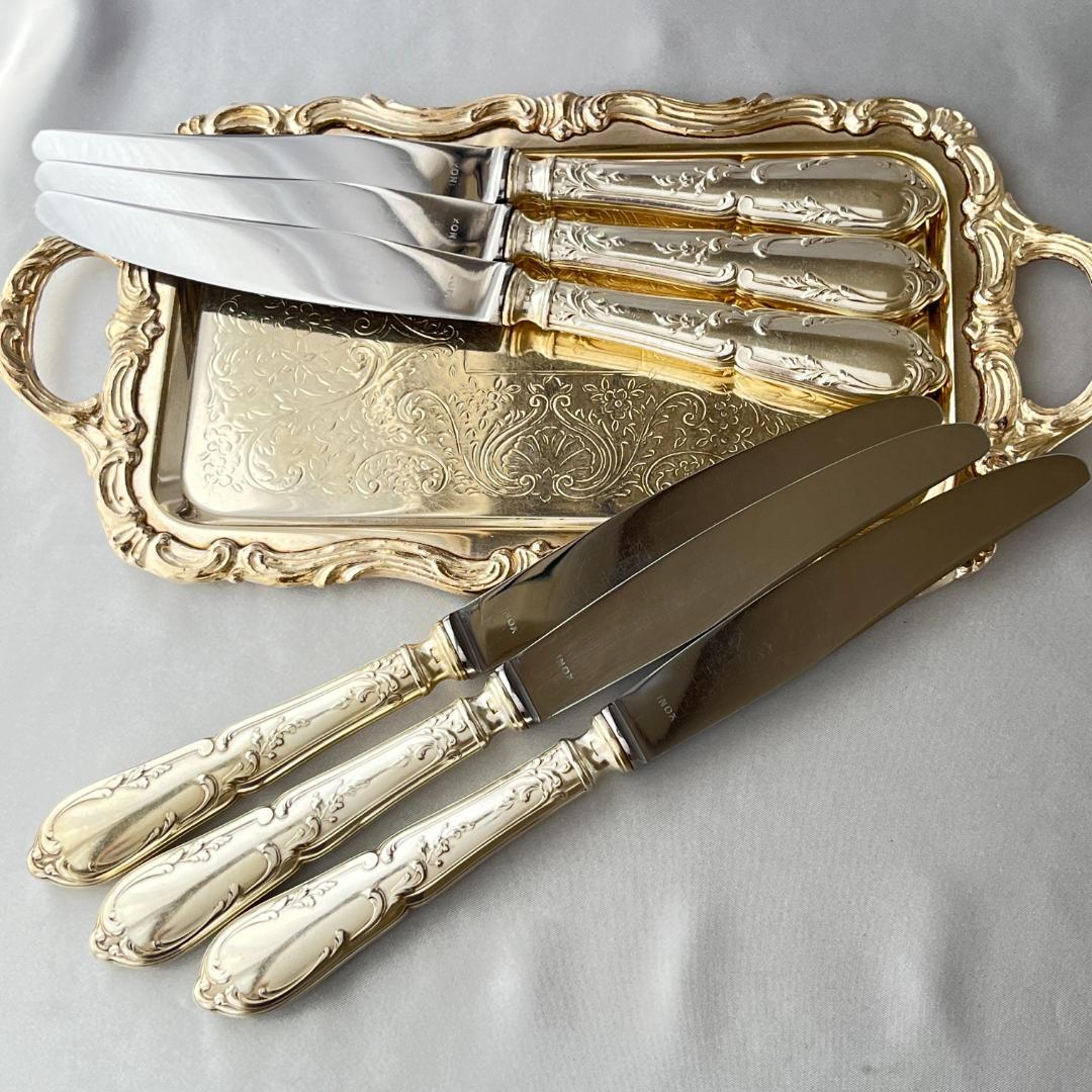 【仏蘭西】 Louis XV ディナーナイフ 6本【シルバープレート】