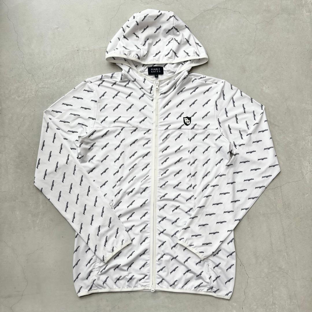 【21年モデル】PEARLY GATES ダブルジップパーカー ロゴ総柄 薄手