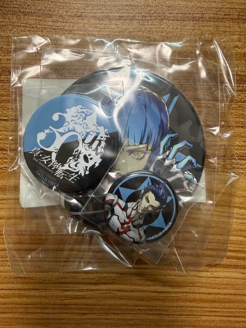 真・女神転生30周年感謝祭　イベントくじF賞　缶バッジ3個セット　フリン