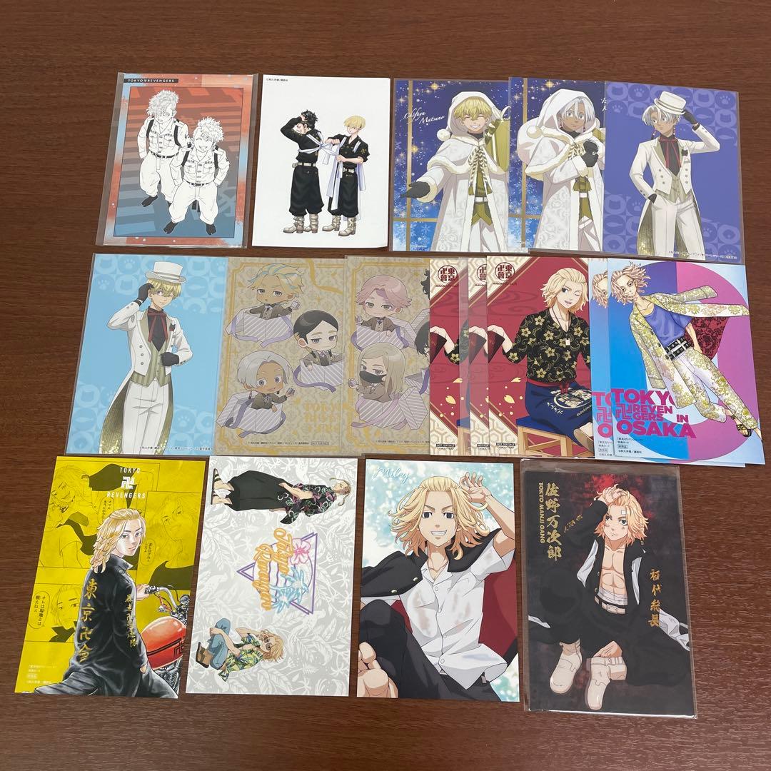 ❶①東京リベンジャーズ 色紙 缶バッジ 特典 ポストカード グッズまとめ売り