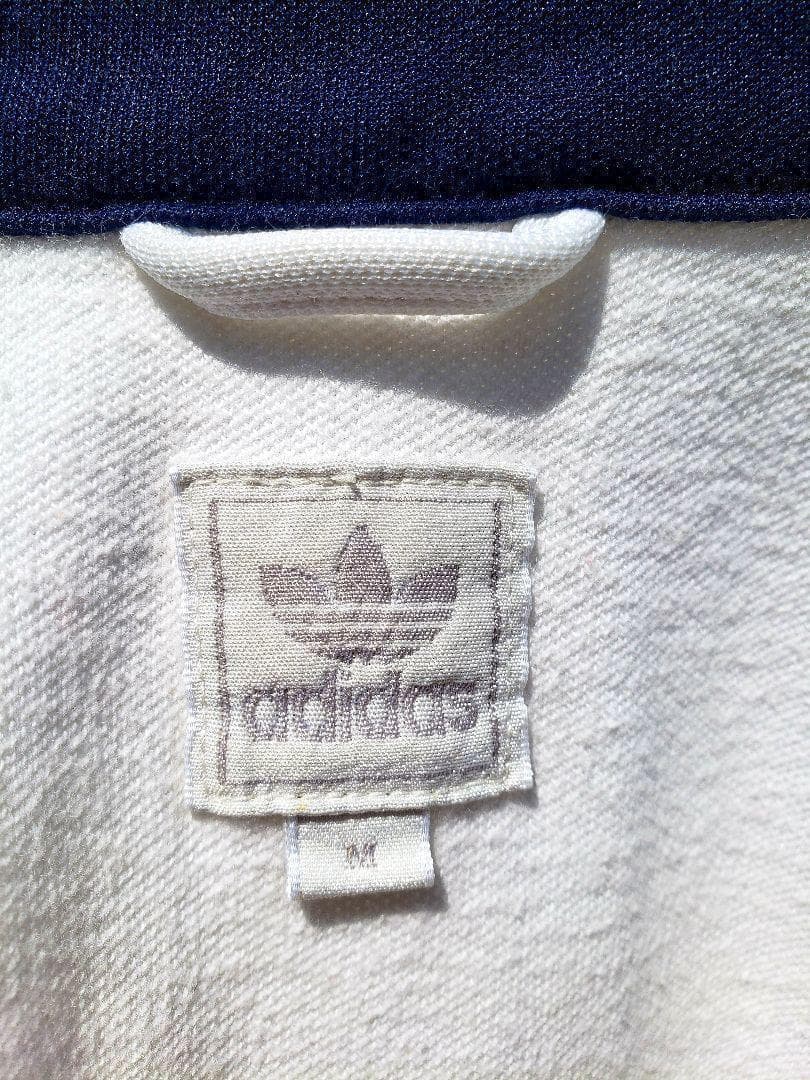 ★アディダス ベッケンバウアー トラックジャケット 刺繍ロゴ 白 ネイビー★