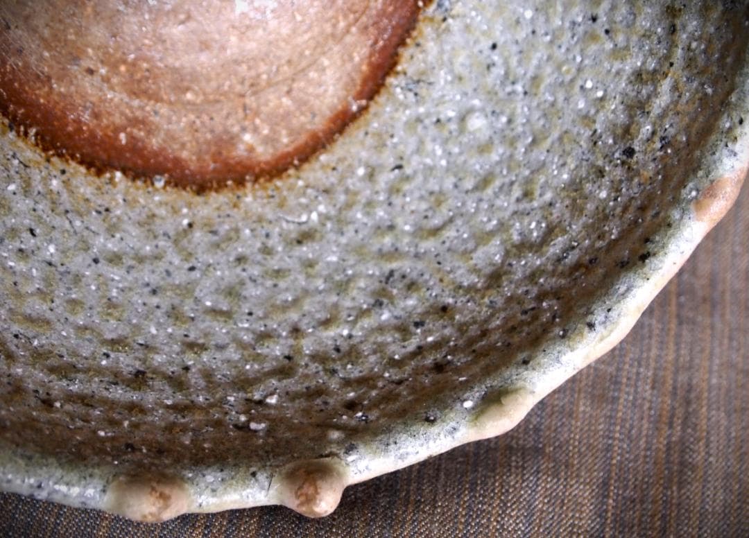 最上作★クリストファー・レイヴェンフォール【師：多久守】★備前《窯変》鉢★共箱