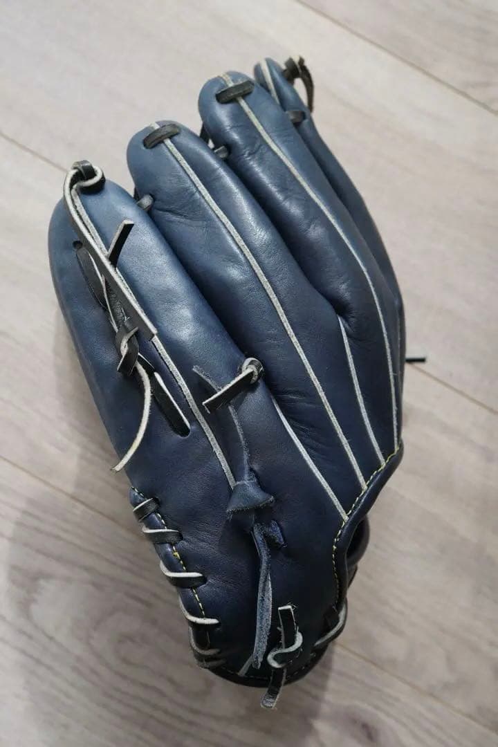 ZETT ネイビー　軟式少年　外野手用グローブ