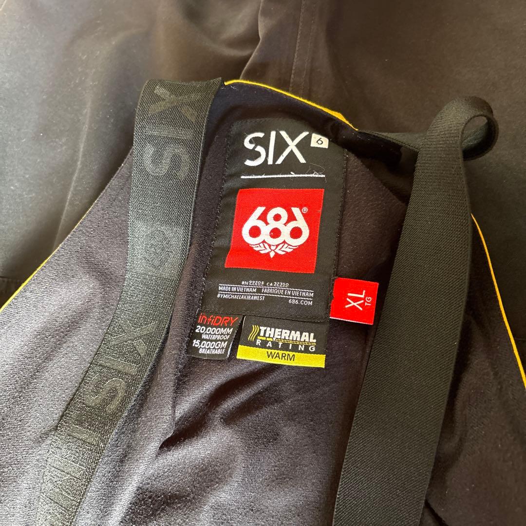 686 スノーボードジャケット ビブパンツ