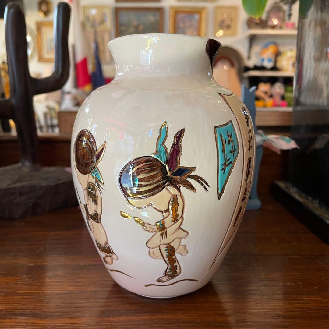 希少！70s〜アリゾナ州ヴィンテージ　インディアン壷ポタリーネイティブアメリカン