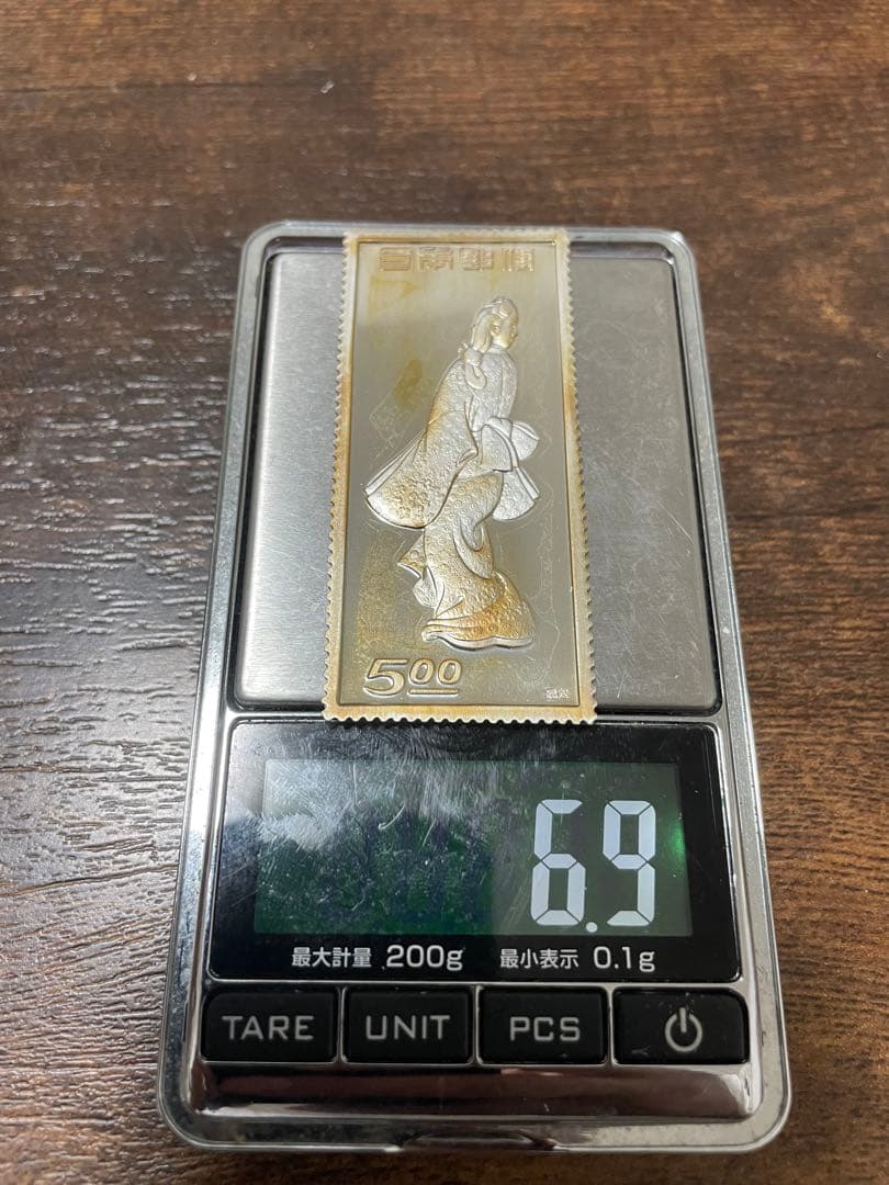 招*@様 純銀レリーフ　　見返り美人