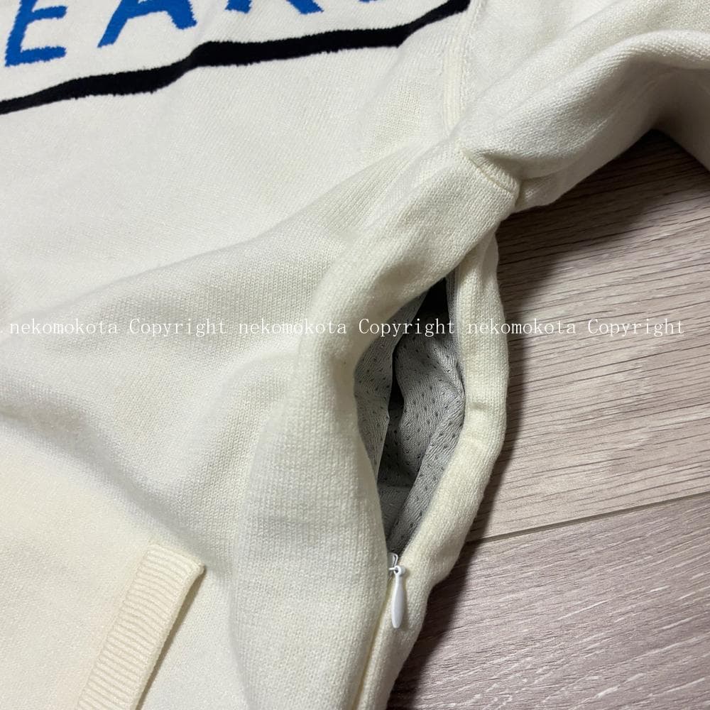 パーリーゲイツ ストレッチ天竺 ボーダージャガード ツインニット パーカー 4