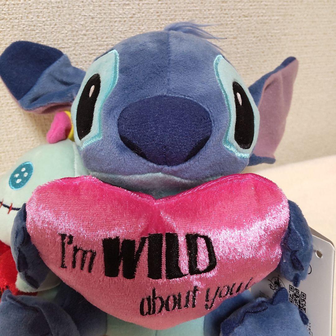 ディズニーストア　スティッチ＆スクランプ　バレンタインぬいぐるみ