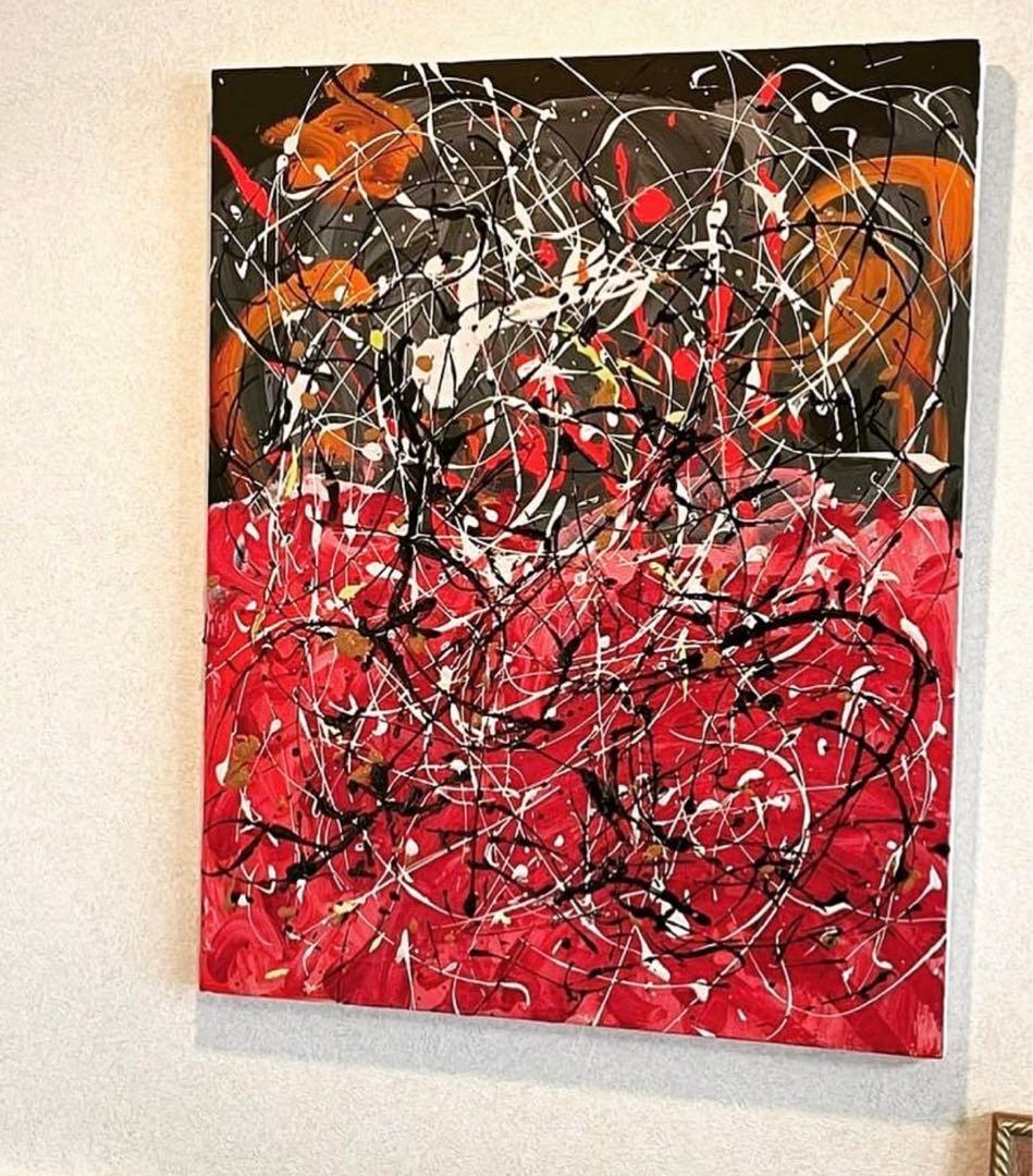 絵画 The Conflict between RED&BLACK