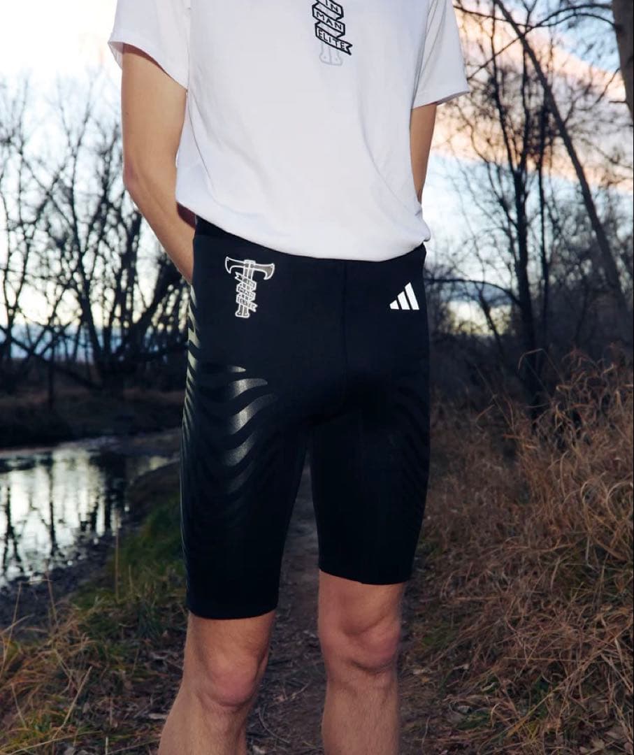 陸上用パンツ adidas TINMAN ELITE HALF TIGHT US S