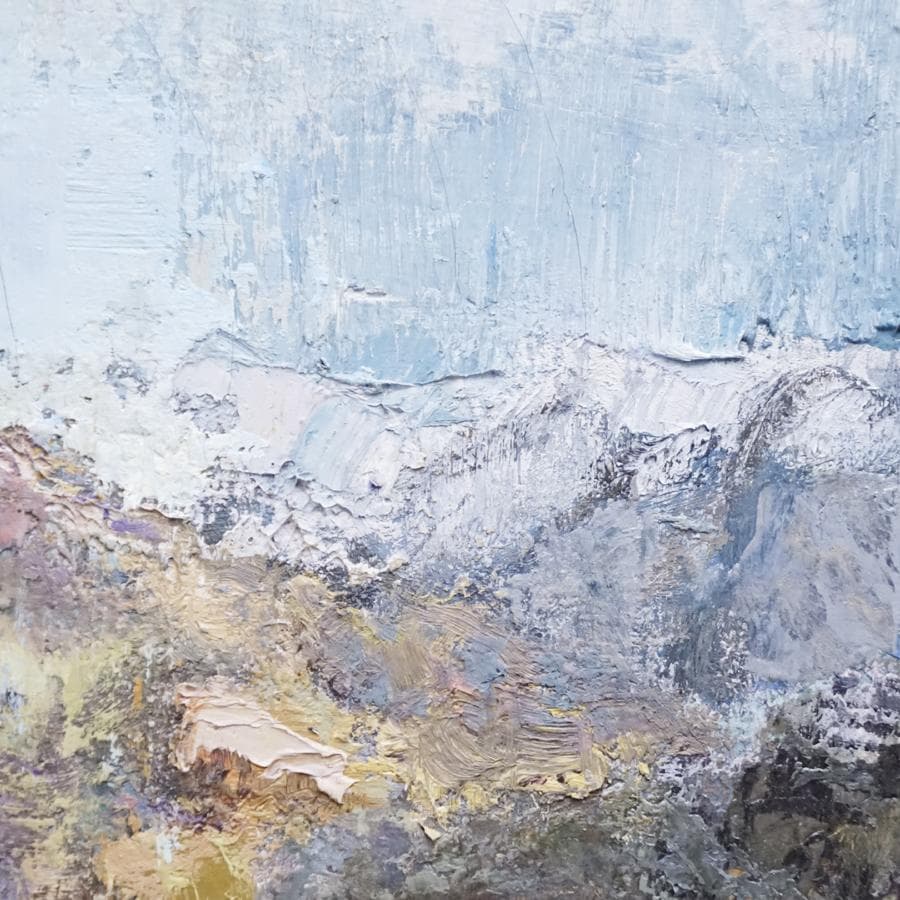 平田國廣『晩秋山村』10号 風景画 油彩 油絵 絵画 肉筆 額装