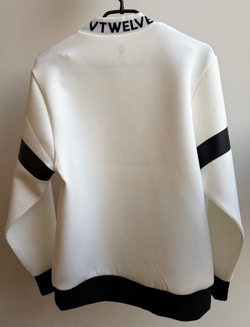 V12 ヴィ・トゥエルブ ホワイト 長袖 モックネック スウェット L 新品