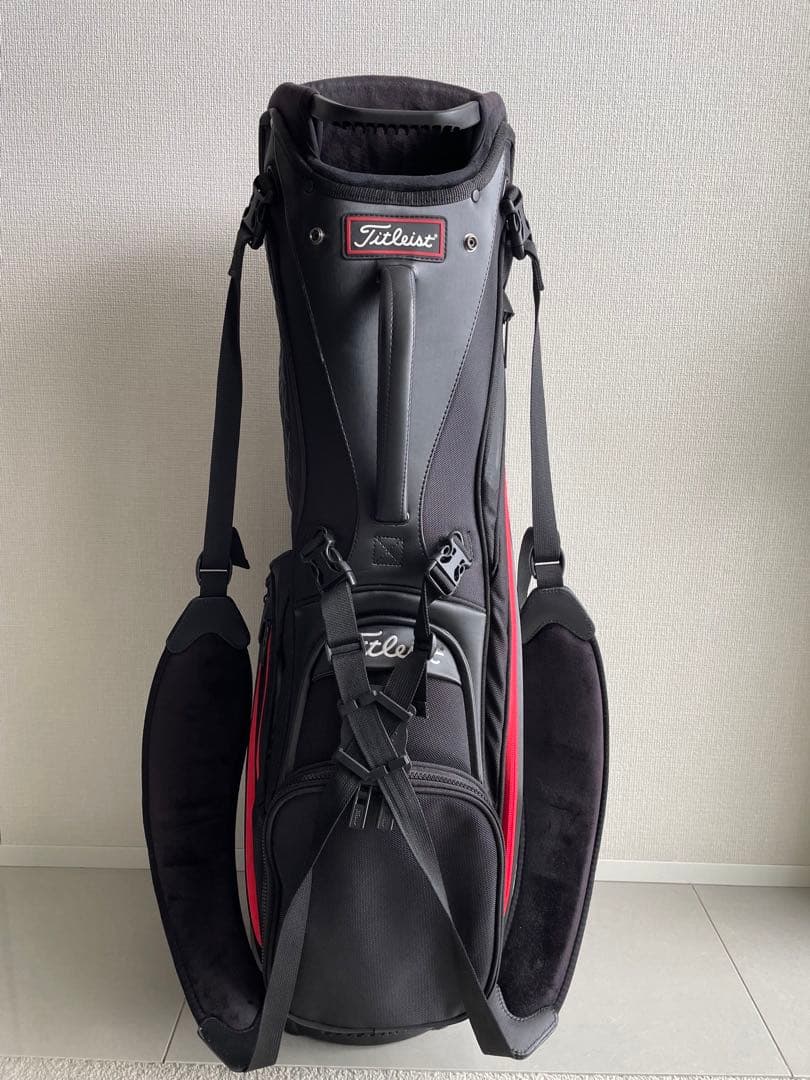 Titleist ゴルフキャディバッグ ブラック/レッド