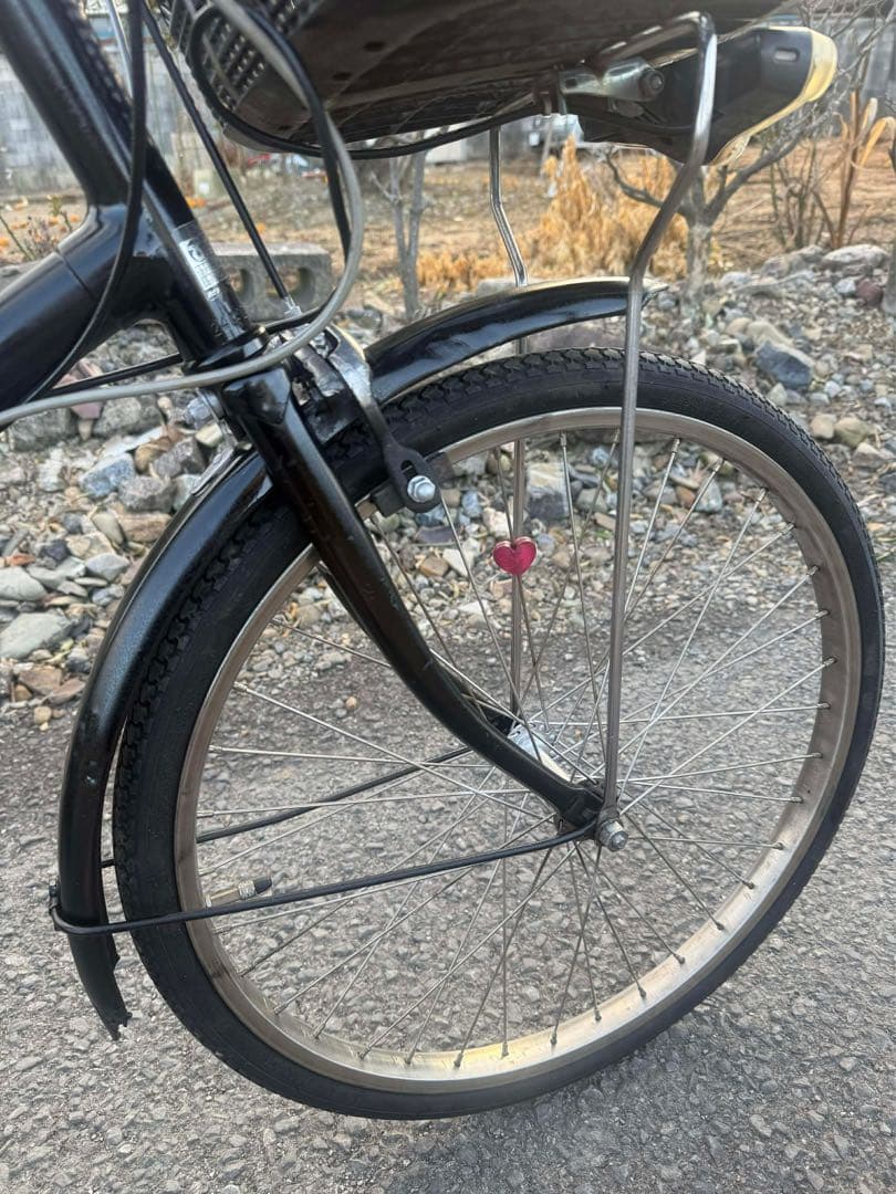 電動アシスト自転車 黒 バスケット付き