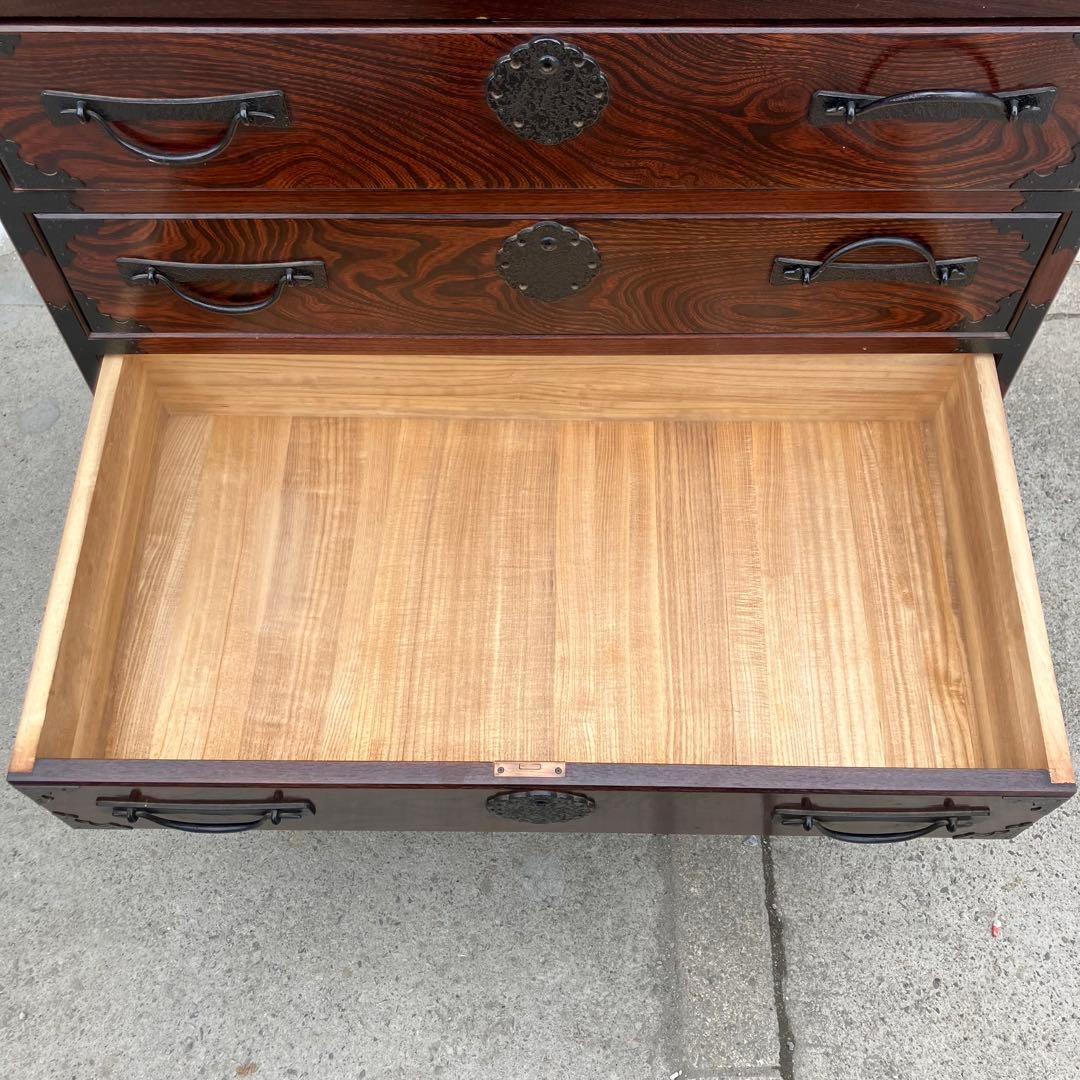 昭和レトロ 古家具 欅 仙台箪笥 7段8杯 引き出し箪笥 古家具 ビンテージ