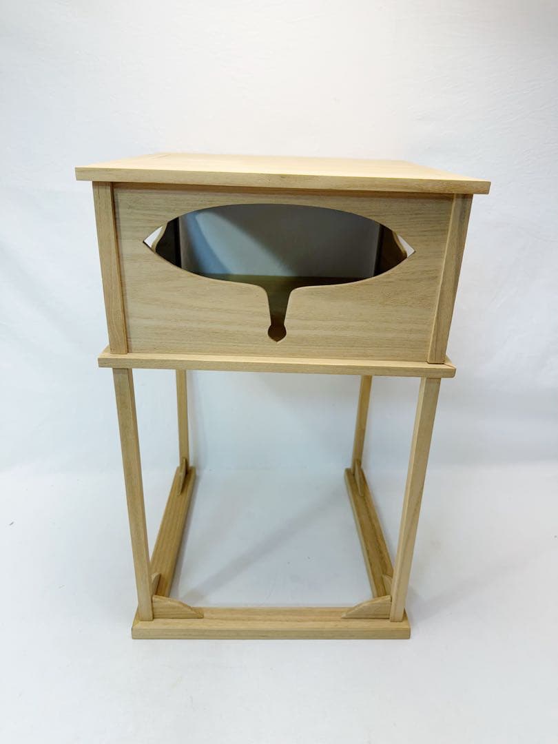 茶道具 桐 淡々斎のお好み 独楽棚 組み立式 四本柱 二重棚 元箱