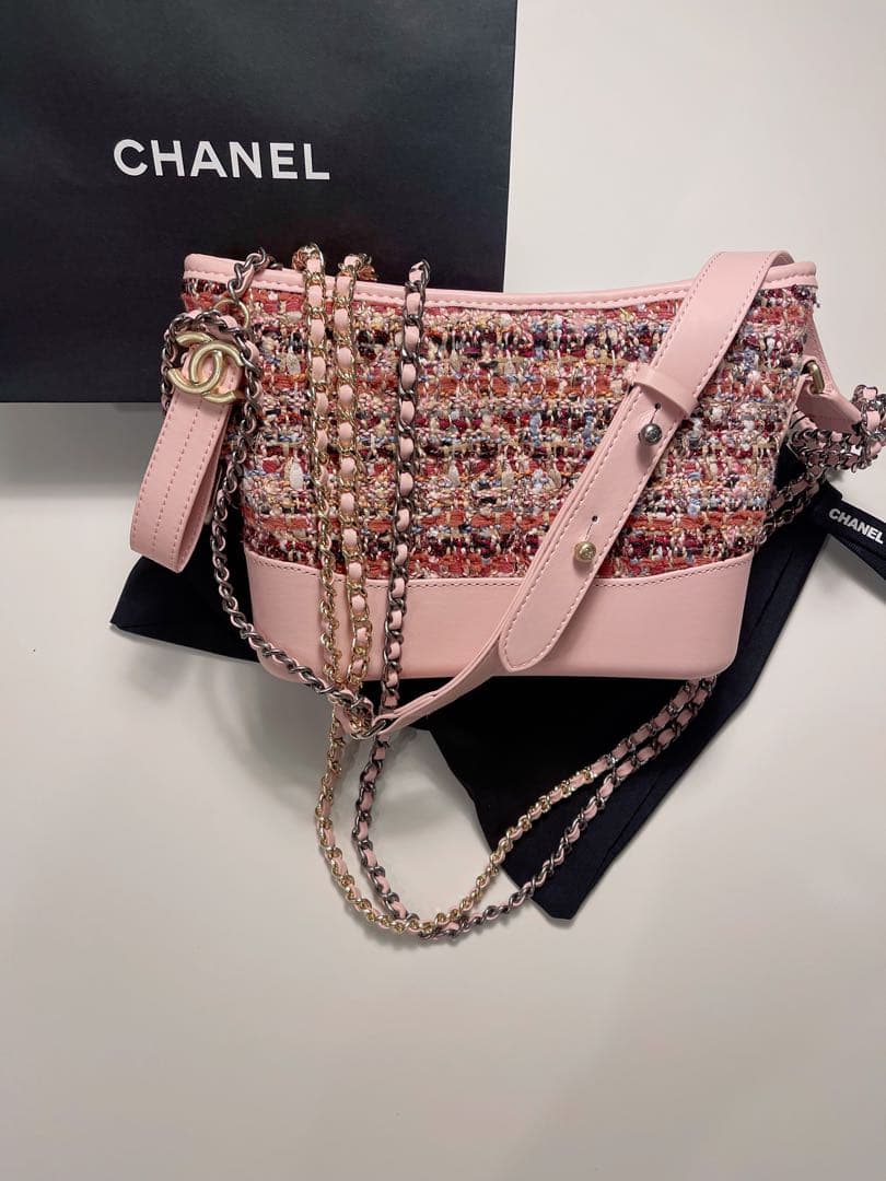 ツイード ショルダーバック ピンク ノベルティ