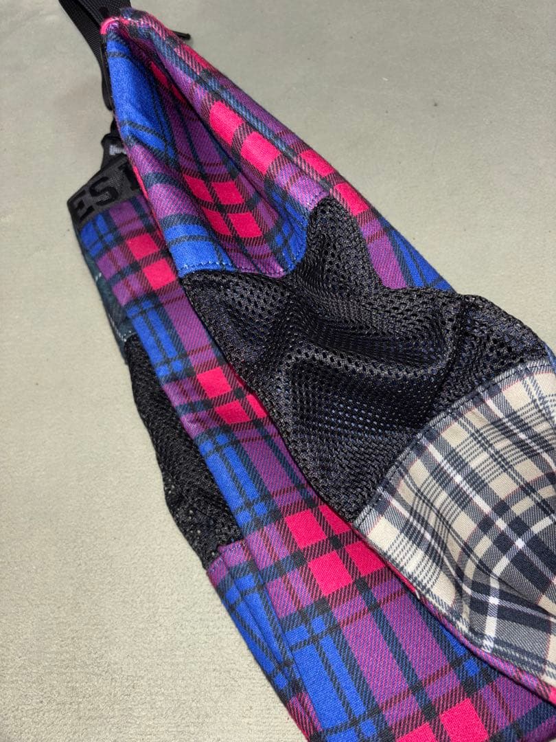 （超美品）パーリーゲイツ、マルチチェック&カモ柄シリーズ、シューズケース