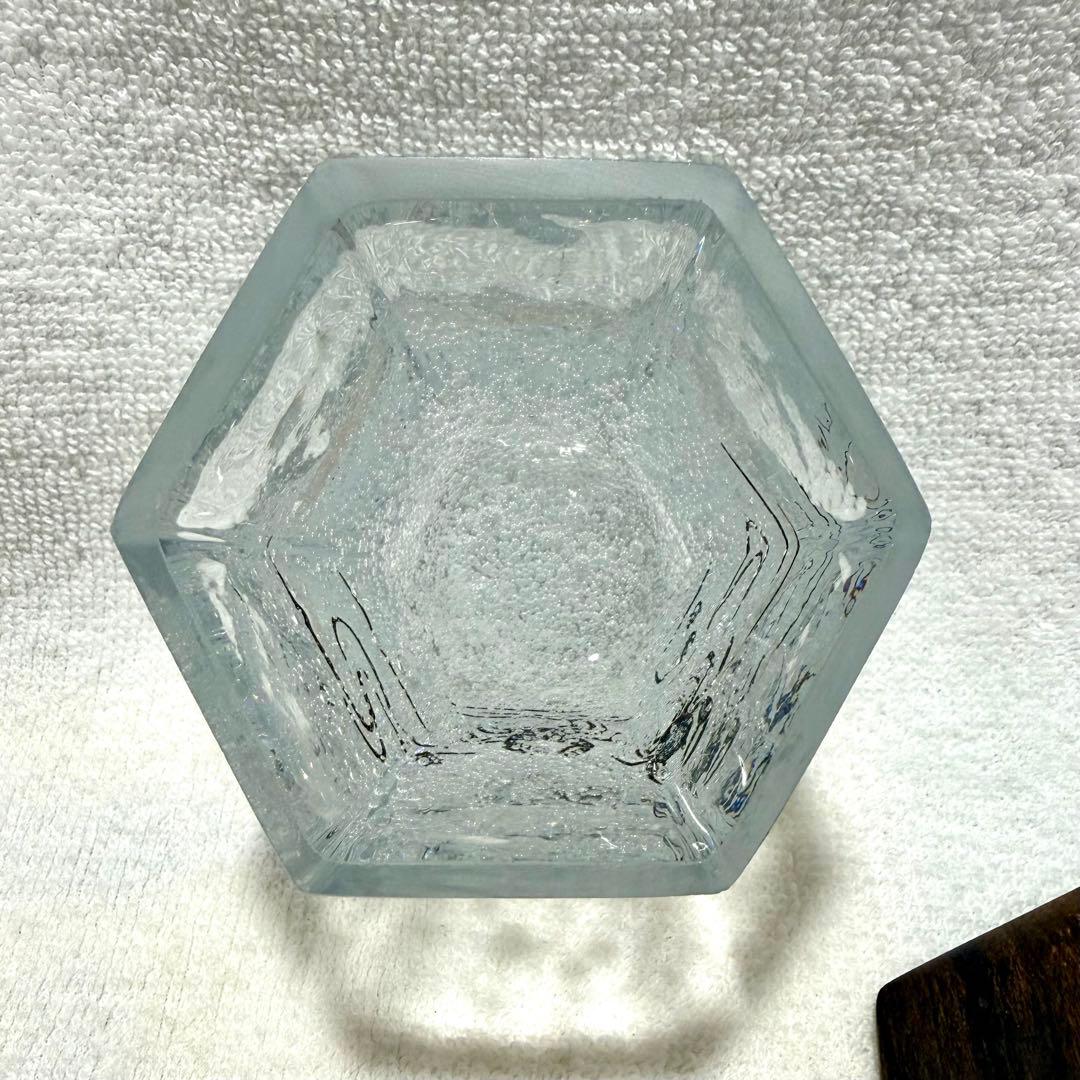 茶道具 茶入 硝子茶器 六角 蟹蒔絵 蓑輪一星作【匿名配送】