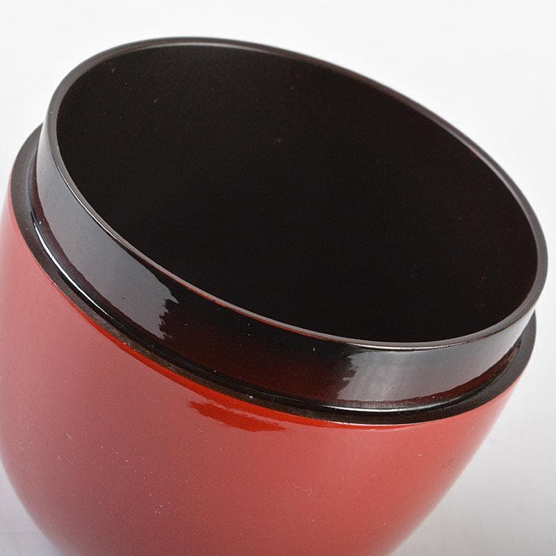 茶道具　加賀蒔絵師　目代春帆作　朱塗　棗　共箱　V　R5461