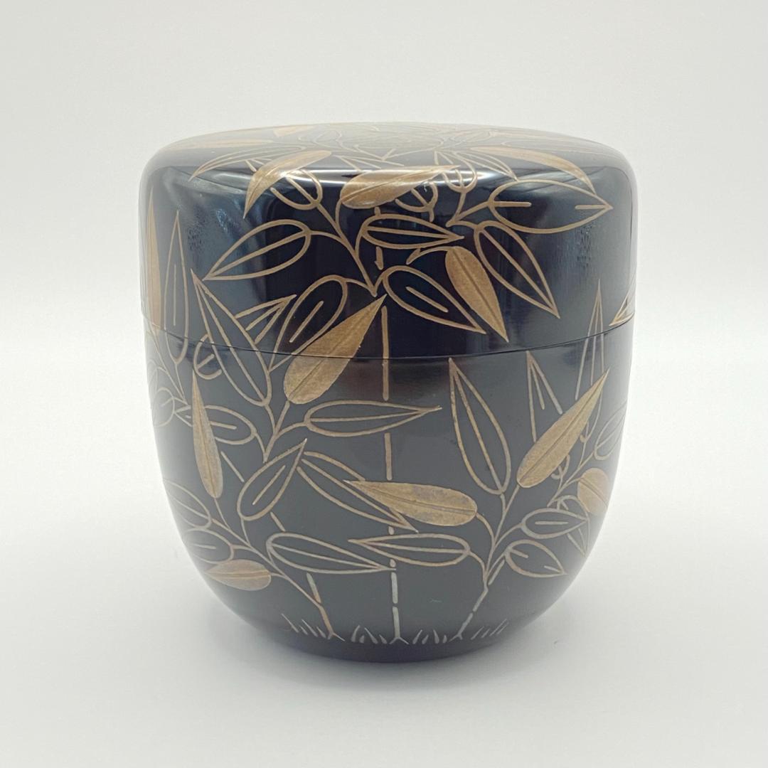 大棗 笹蒔絵　中村恭蔵　共箱入　茶道具　薄茶器　漆芸　伝統工芸品