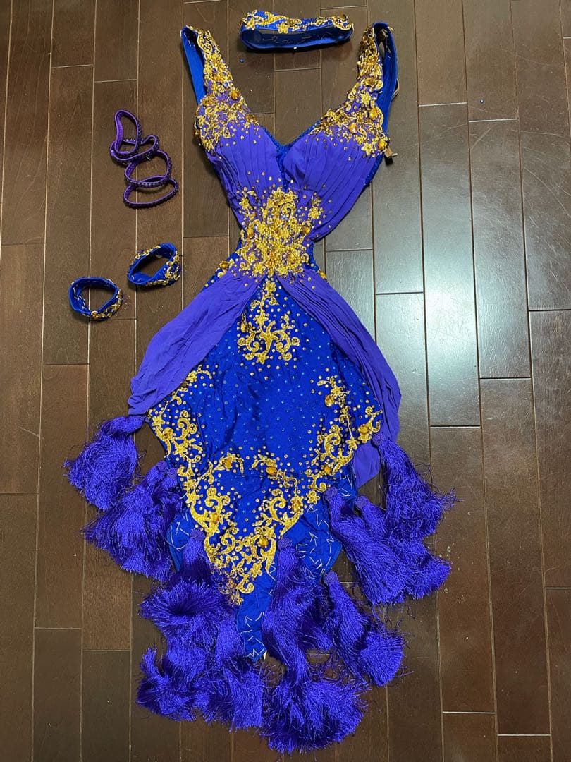 社交ダンス　ラテン　ドレス　フリンジ